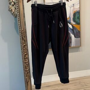 Hera Collection Black Joggers with Red Stitching